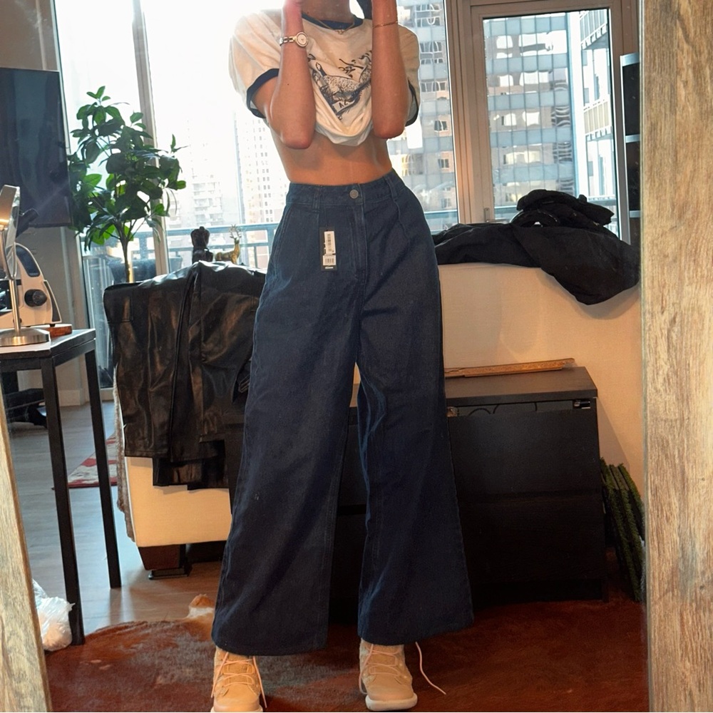 ❌ SOLD ❌ (NEW WITH TAGS) Oversized high rise baggy navy blue jeans